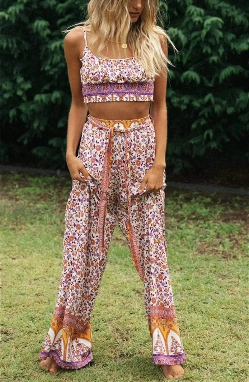 Concordia Pants & Crop Top Set - Glova