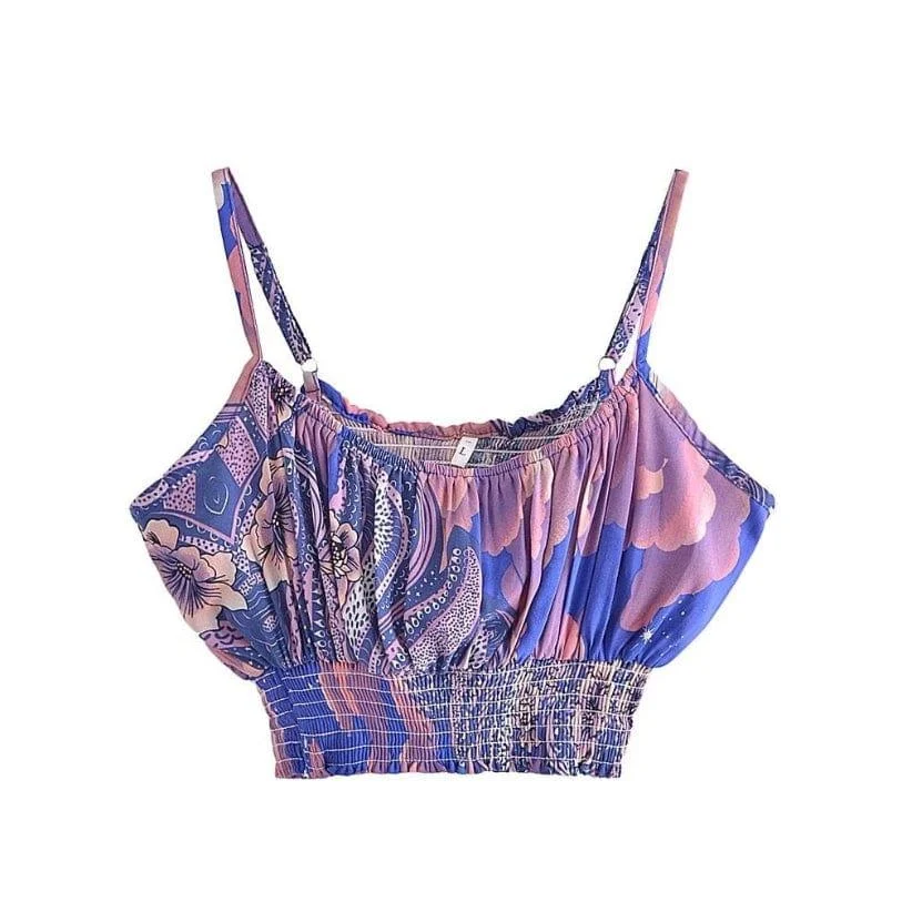 Cosmic Cloud Boho Two Piece Set in Blue - Glova