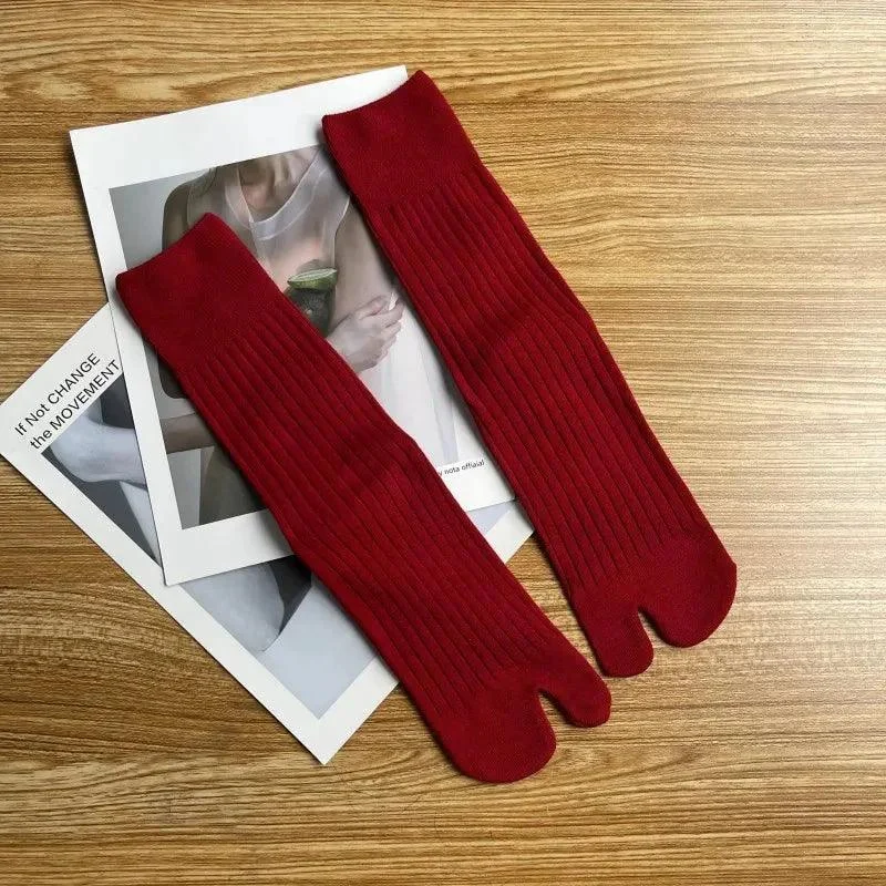 Cotton Split Toe Ribbed Socks - Glova