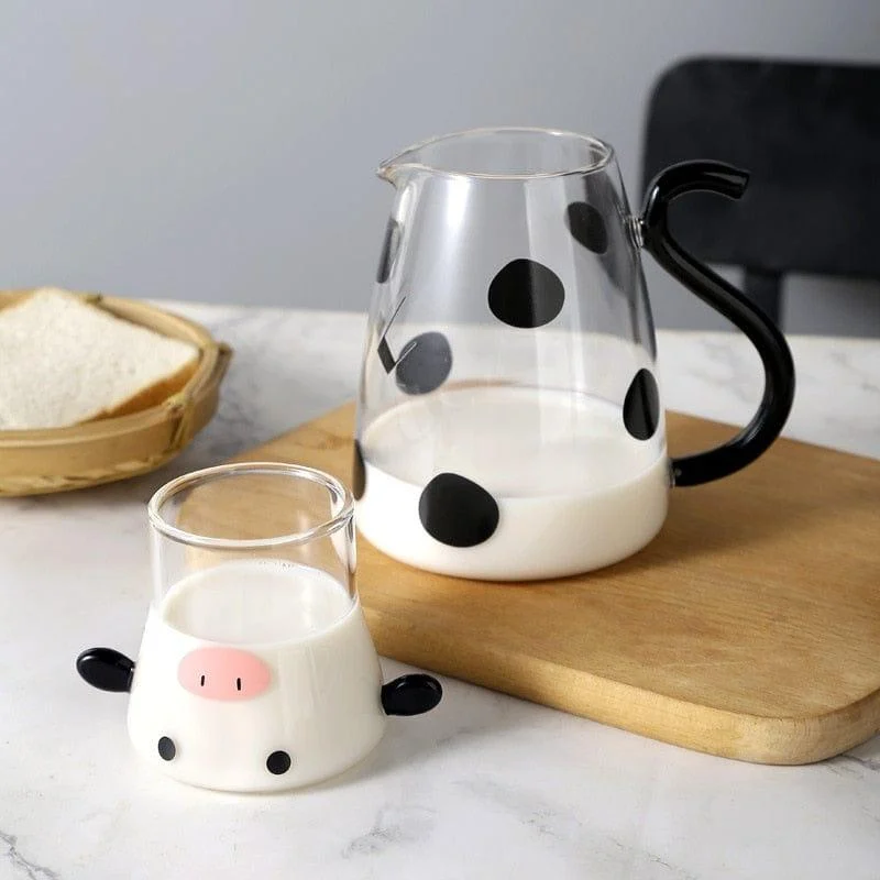 Cow Borosilicate Glass Kettle Set - Glova