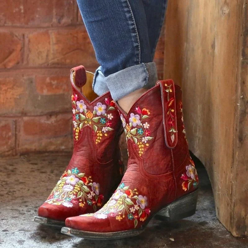 Cowgirl Embroidery Boots - Glova