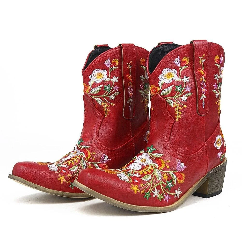 Cowgirl Embroidery Boots - Glova