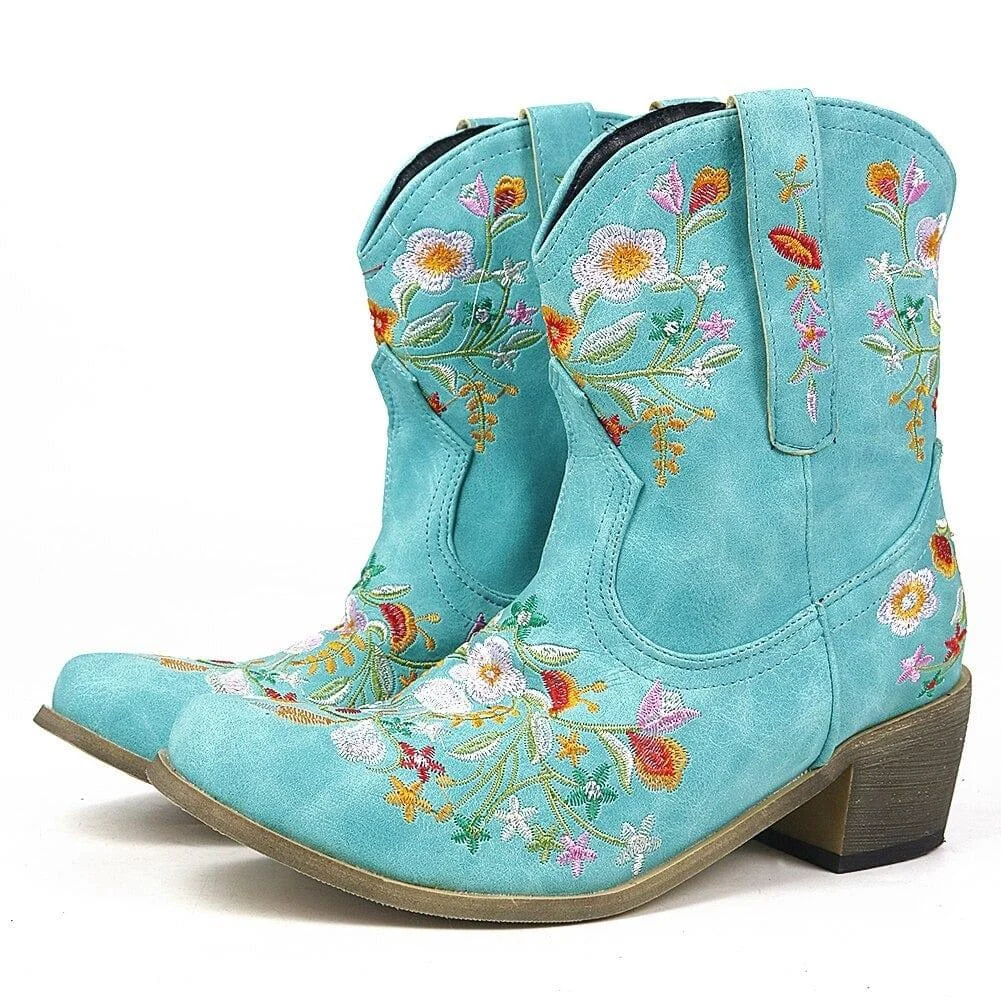 Cowgirl Embroidery Boots - Glova