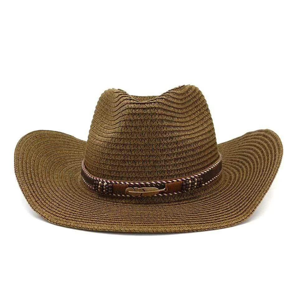 Cowgirl Straw Wide Brim Hat - Glova