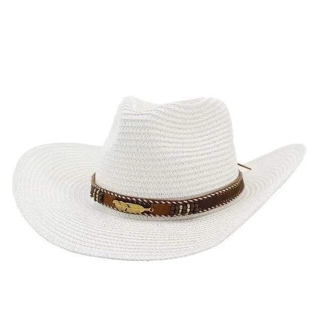 Cowgirl Straw Wide Brim Hat - Glova