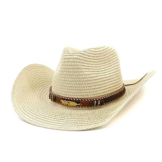 Cowgirl Straw Wide Brim Hat - Glova