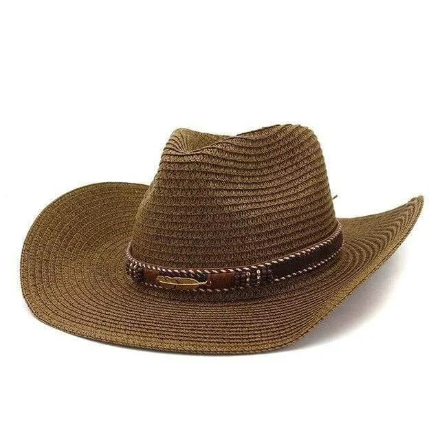 Cowgirl Straw Wide Brim Hat - Glova