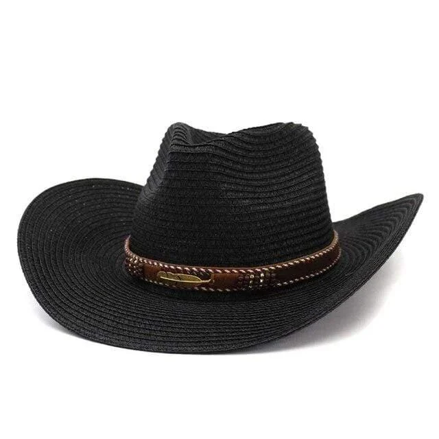 Cowgirl Straw Wide Brim Hat - Glova