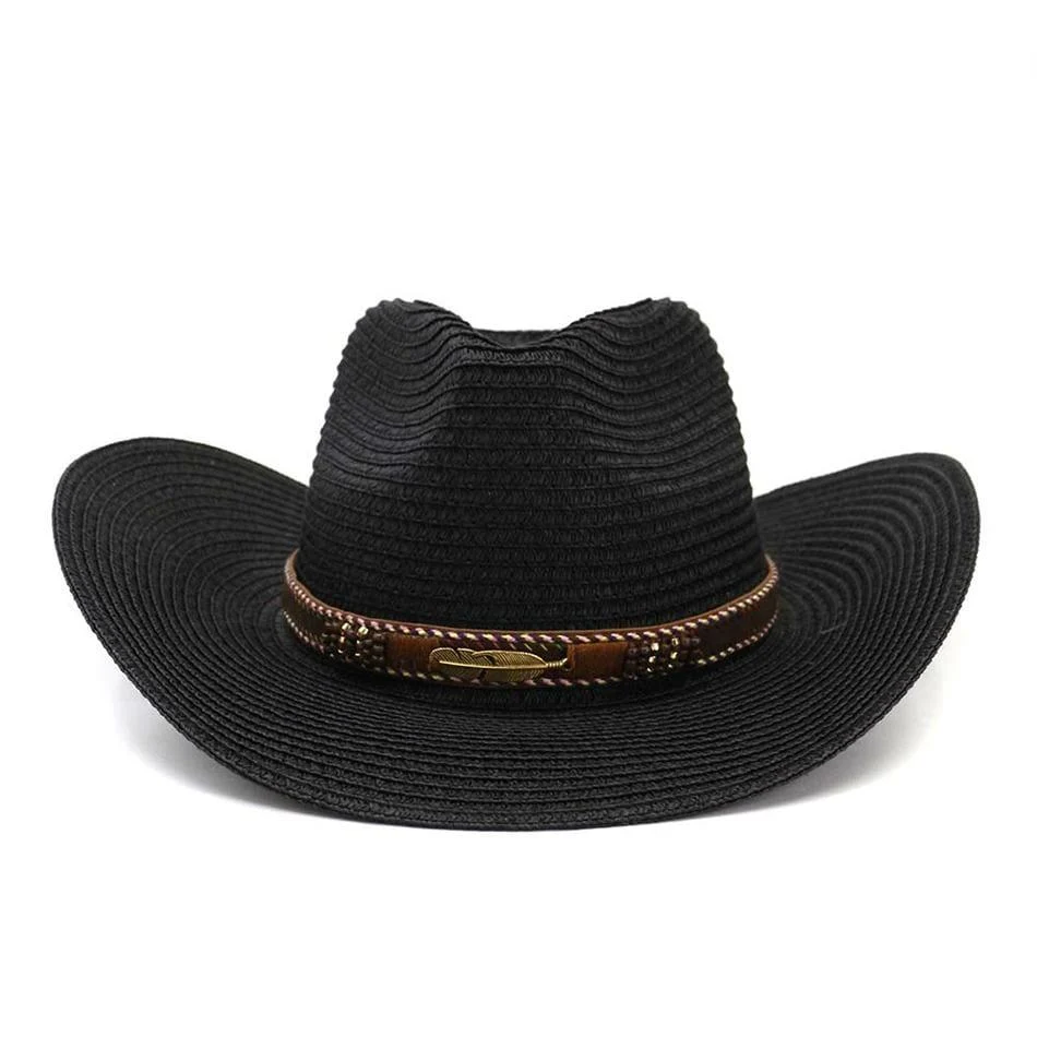 Cowgirl Straw Wide Brim Hat - Glova