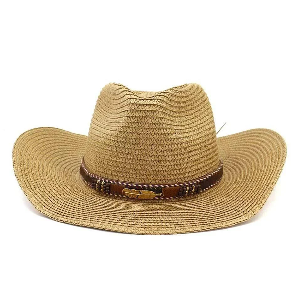 Cowgirl Straw Wide Brim Hat - Glova