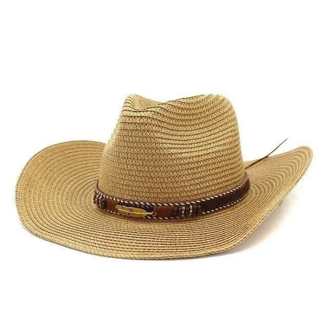 Cowgirl Straw Wide Brim Hat - Glova