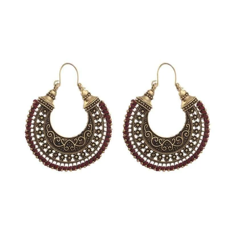 Crescent Moon Drop Earrings - Glova