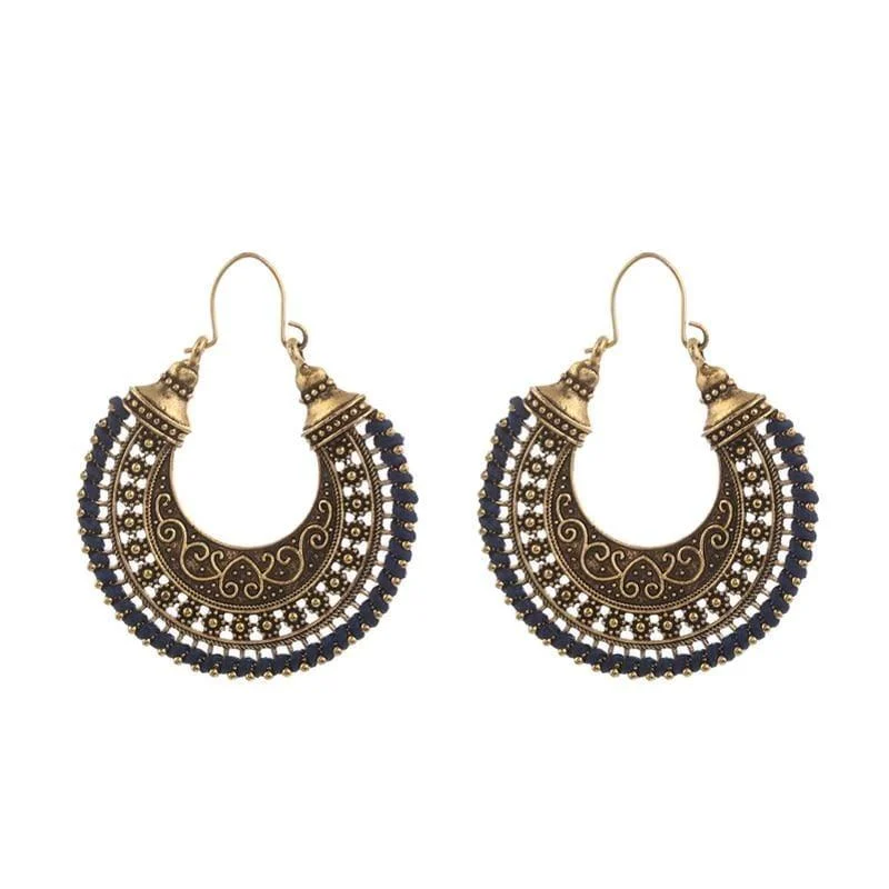 Crescent Moon Drop Earrings - Glova