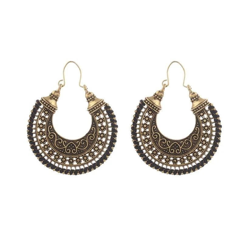 Crescent Moon Drop Earrings - Glova