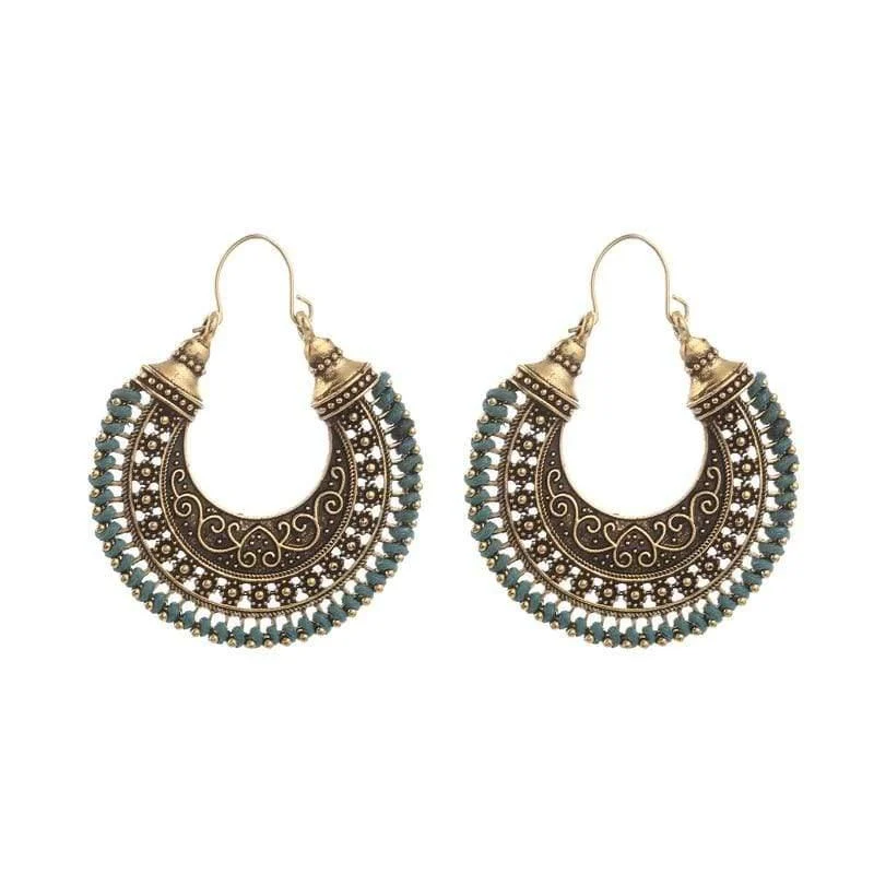 Crescent Moon Drop Earrings - Glova