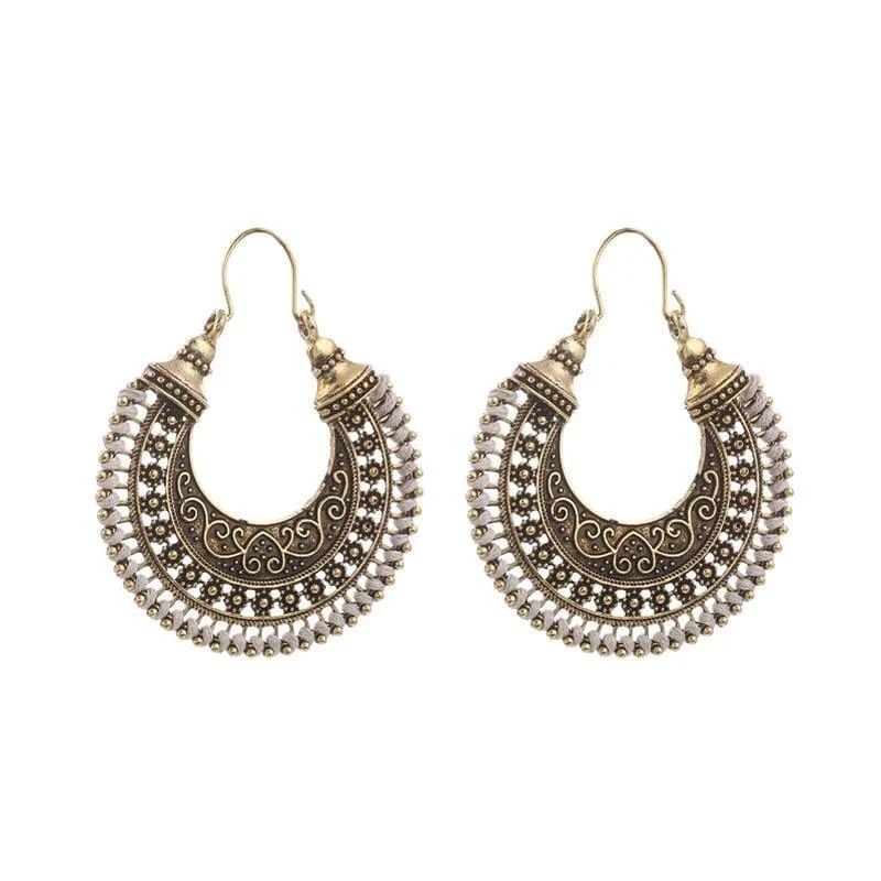 Crescent Moon Drop Earrings - Glova