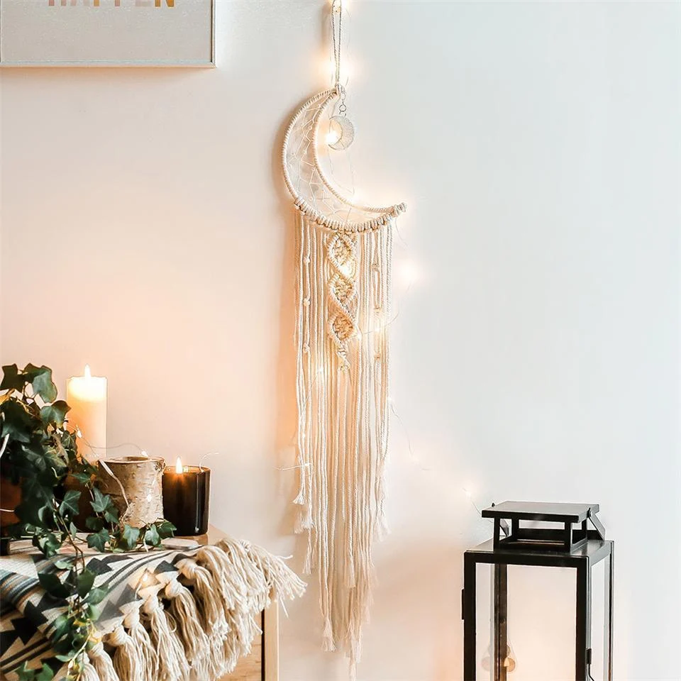 Crescent Moon Macramé Dreamcatcher - Glova