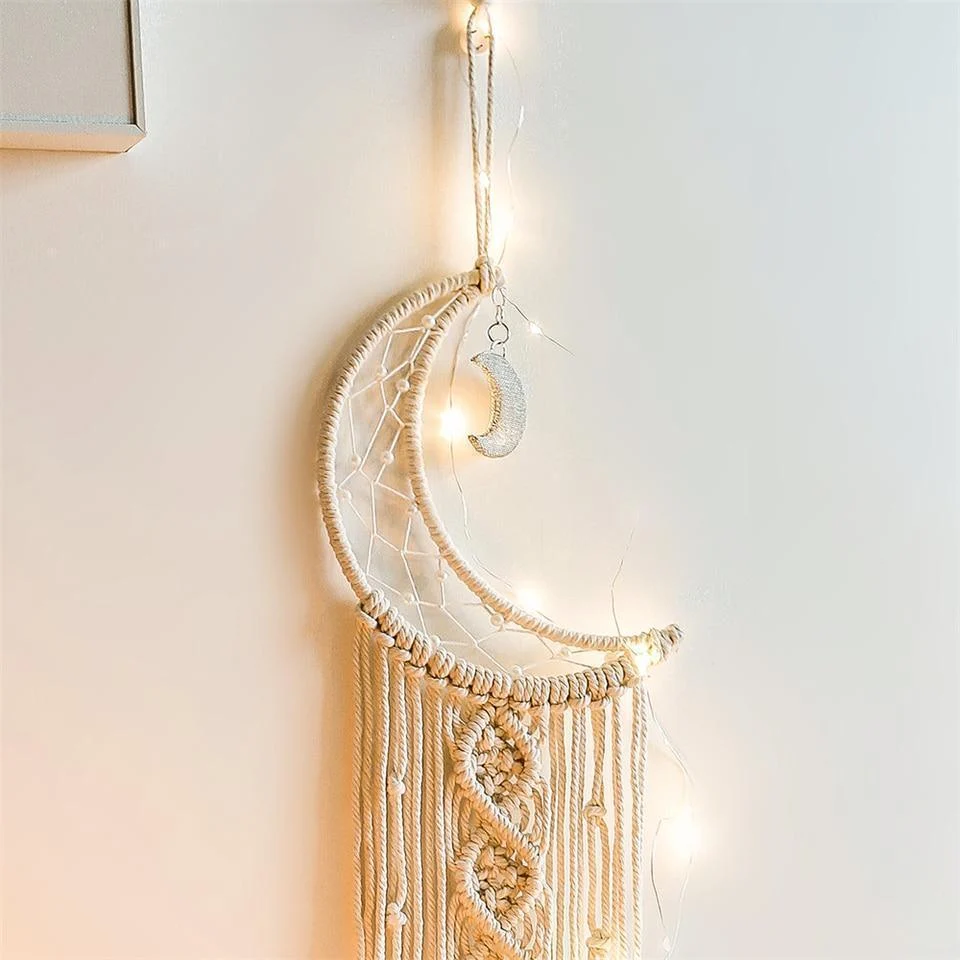 Crescent Moon Macramé Dreamcatcher - Glova