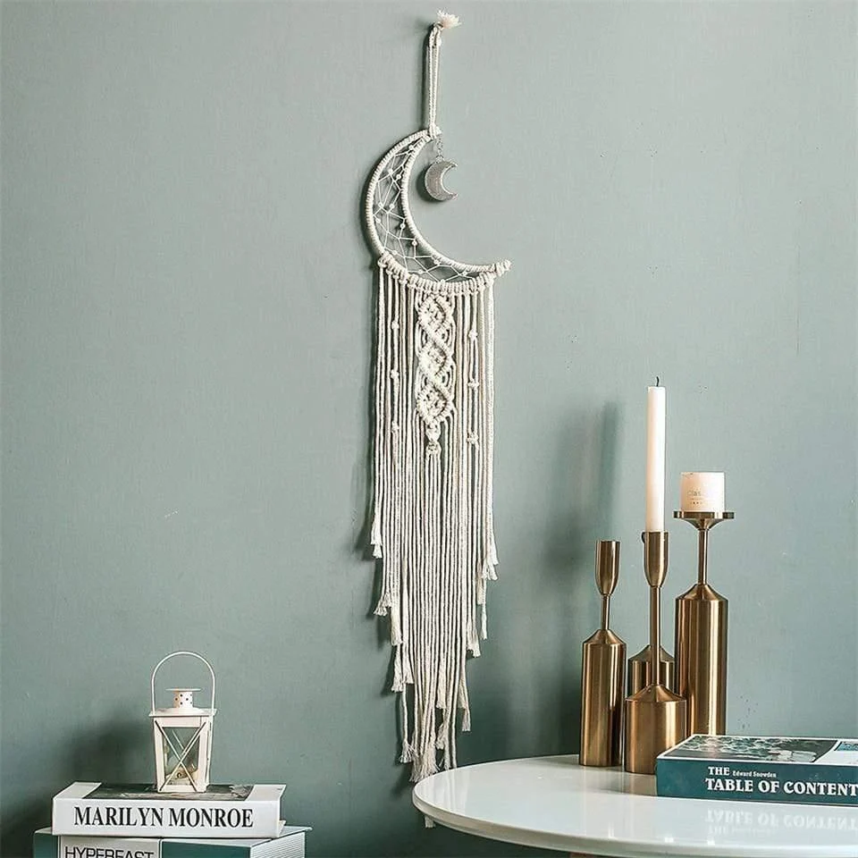 Crescent Moon Macramé Dreamcatcher - Glova