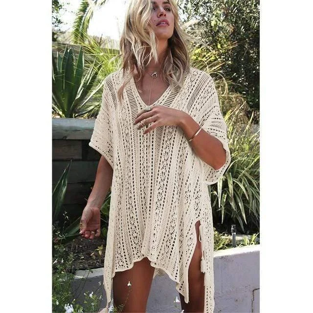 Crochet Beach Cover Up Dress - Glova