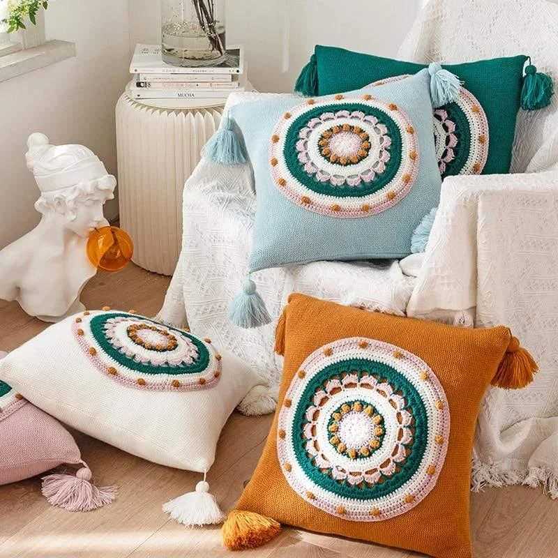 Crochet Sunflower Cushion Covers - Glova