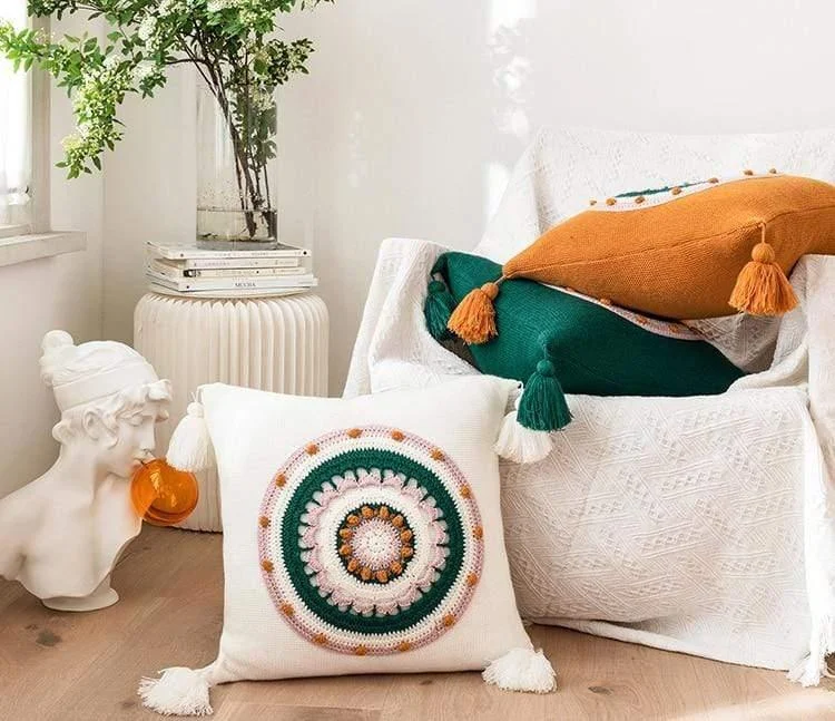 Crochet Sunflower Cushion Covers - Glova