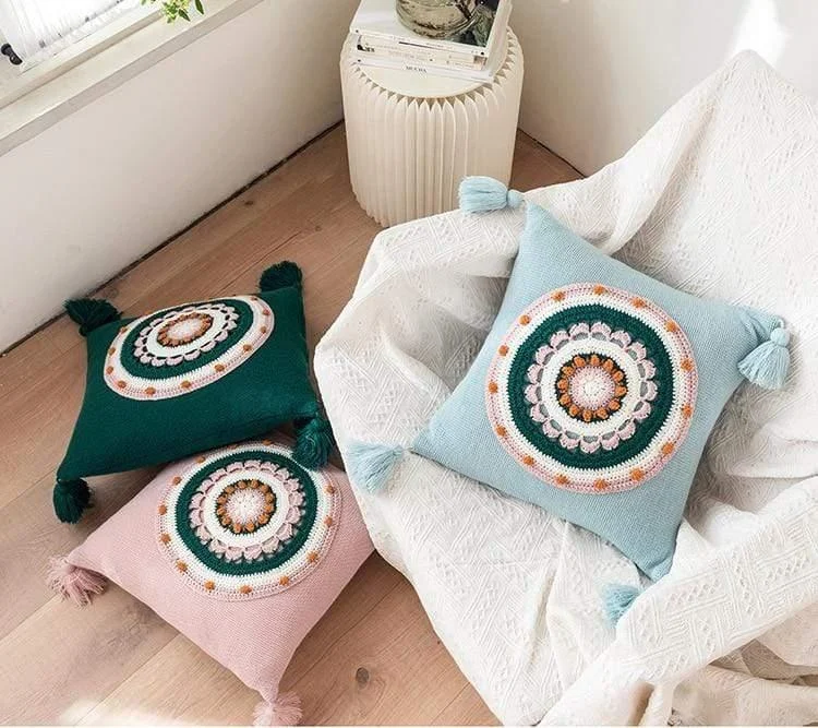 Crochet Sunflower Cushion Covers - Glova