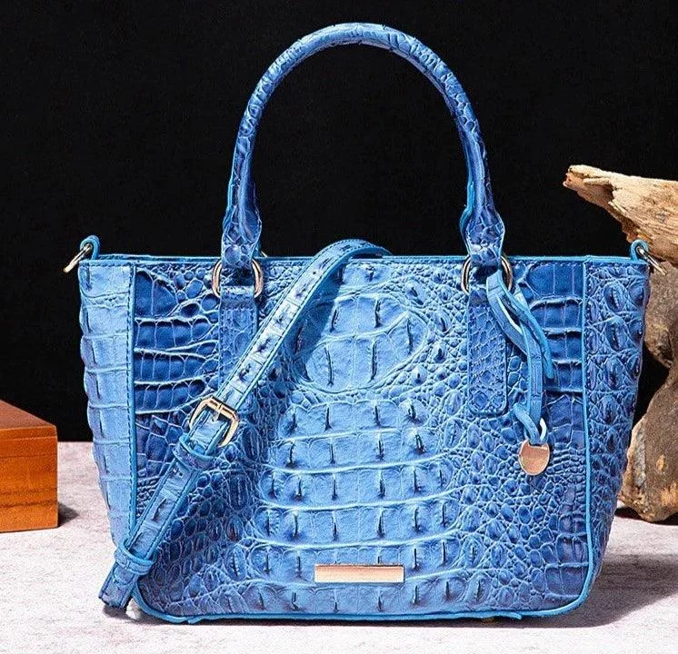 Crocodile Pattern Crossbody PU Leather Shoulder Bag - Glova