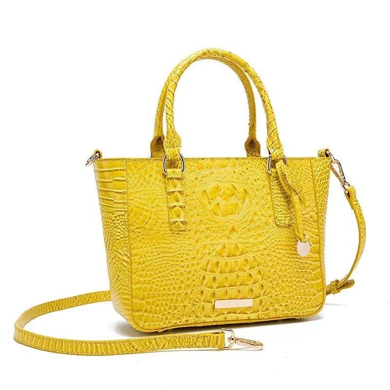 Crocodile Pattern Crossbody PU Leather Shoulder Bag - Glova