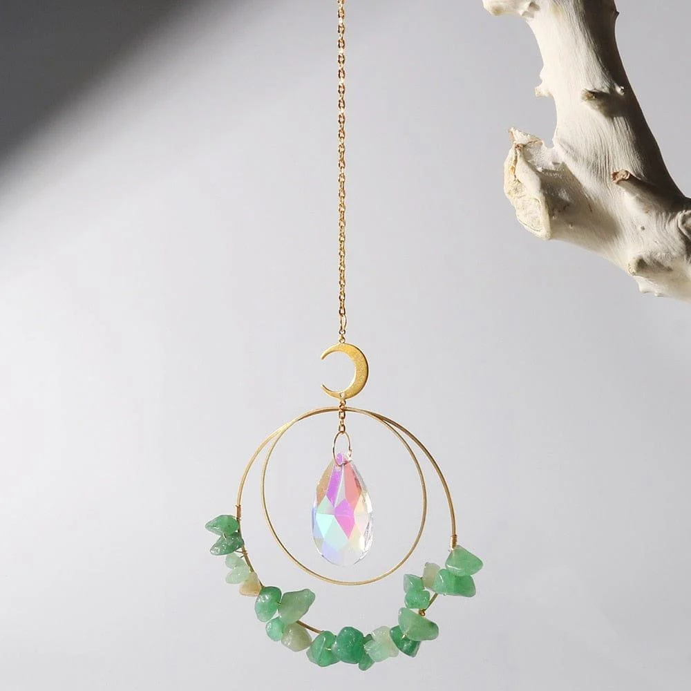 Crystal Chips Moon Suncatcher - Glova