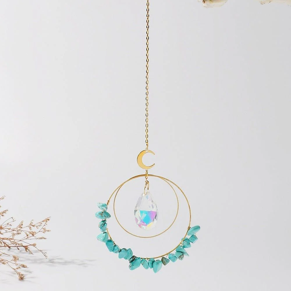 Crystal Chips Moon Suncatcher - Glova