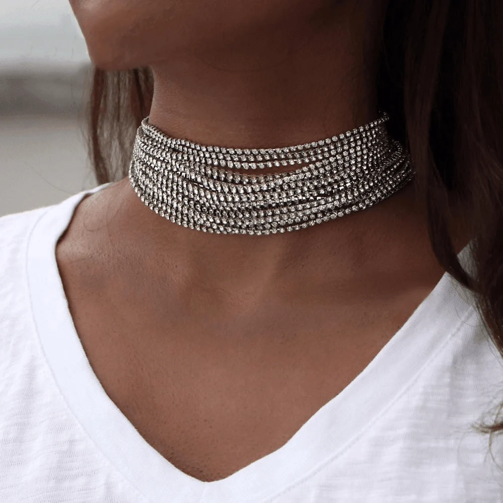 Crystal Choker Necklace - Glova