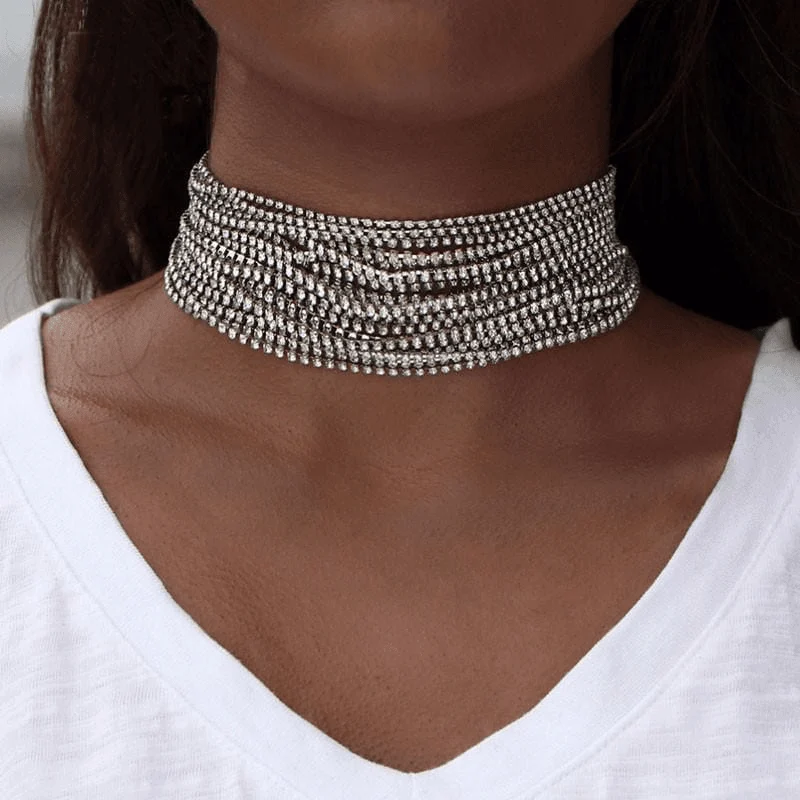 Crystal Choker Necklace - Glova