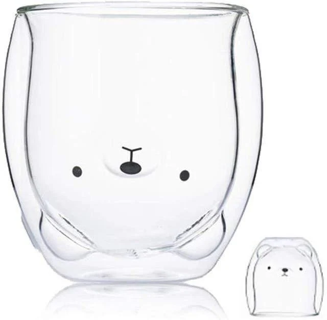 Cute Animals Double Glass Mug - Glova