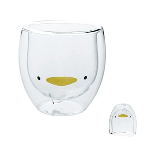 Cute Animals Double Glass Mug - Glova