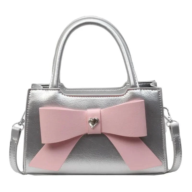 Cute Bow Small Pu Leather Elegant Crossbody Bag - Glova