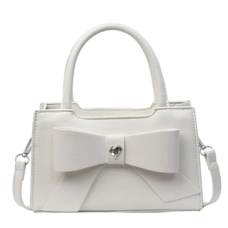 Cute Bow Small Pu Leather Elegant Crossbody Bag - Glova