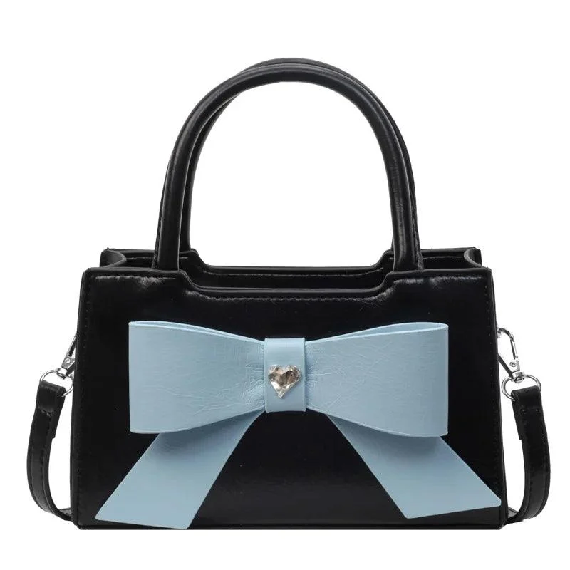 Cute Bow Small Pu Leather Elegant Crossbody Bag - Glova