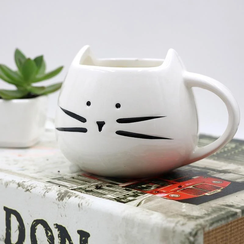 Cute Cat Coffee Mug With Spoon - Glova