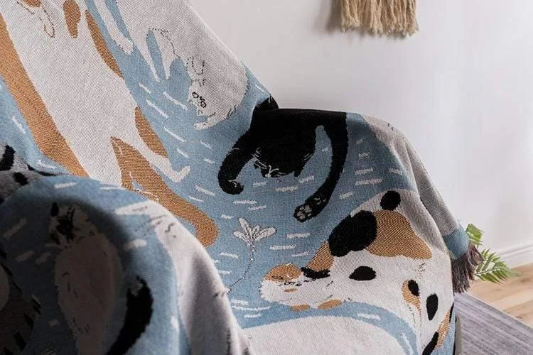 Cute Cats Throw Blanket - Glova