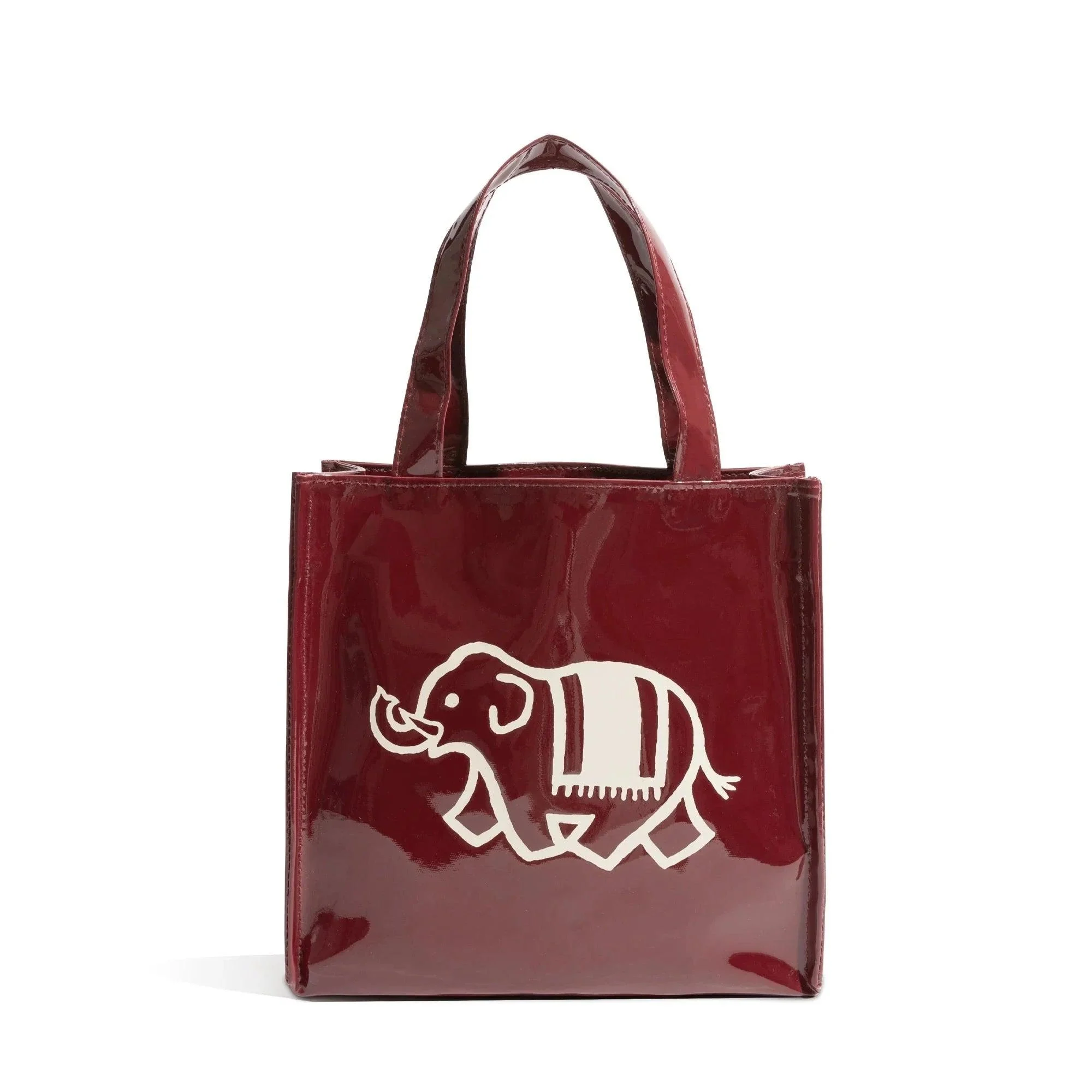 Cute Elephant Print Mini Glossy Tote - Glova