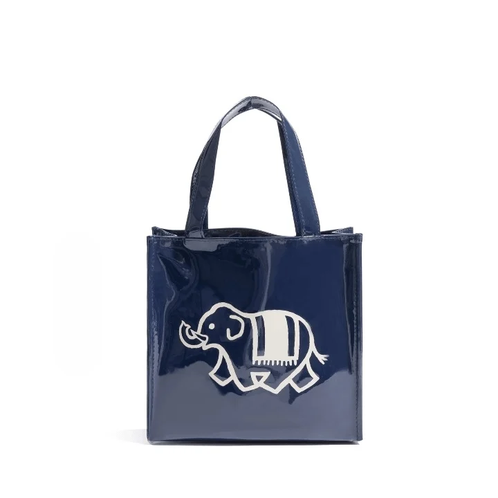 Cute Elephant Print Mini Glossy Tote - Glova