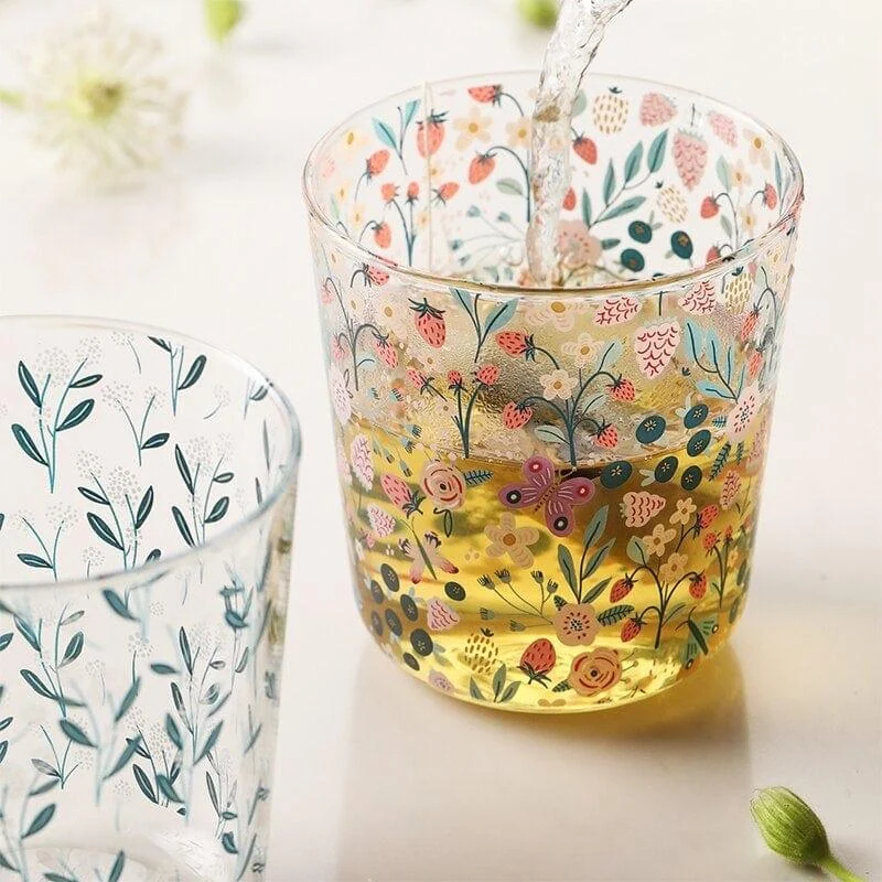 Cute Forest Design Glass Cups - Glova