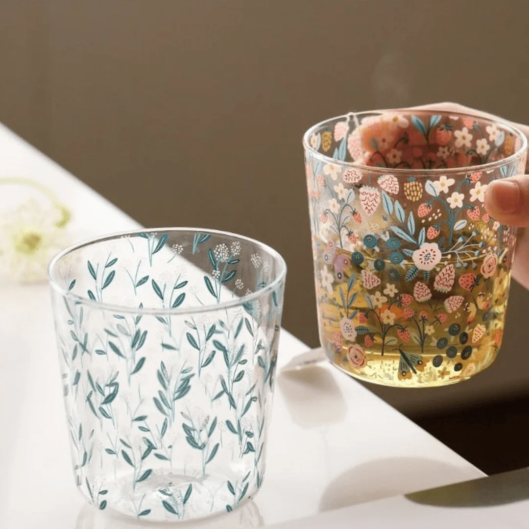 Cute Forest Design Glass Cups - Glova