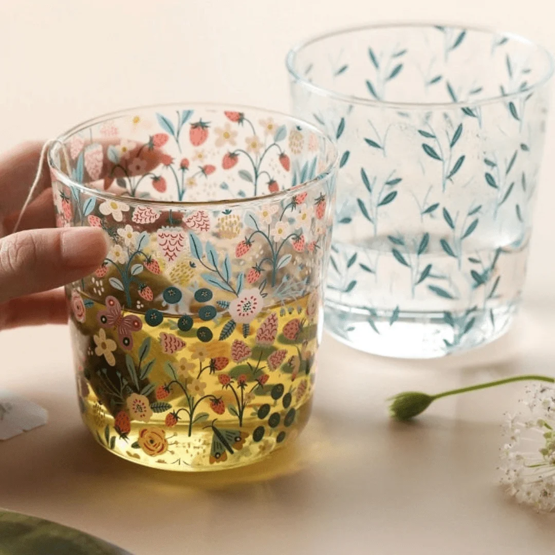 Cute Forest Design Glass Cups - Glova