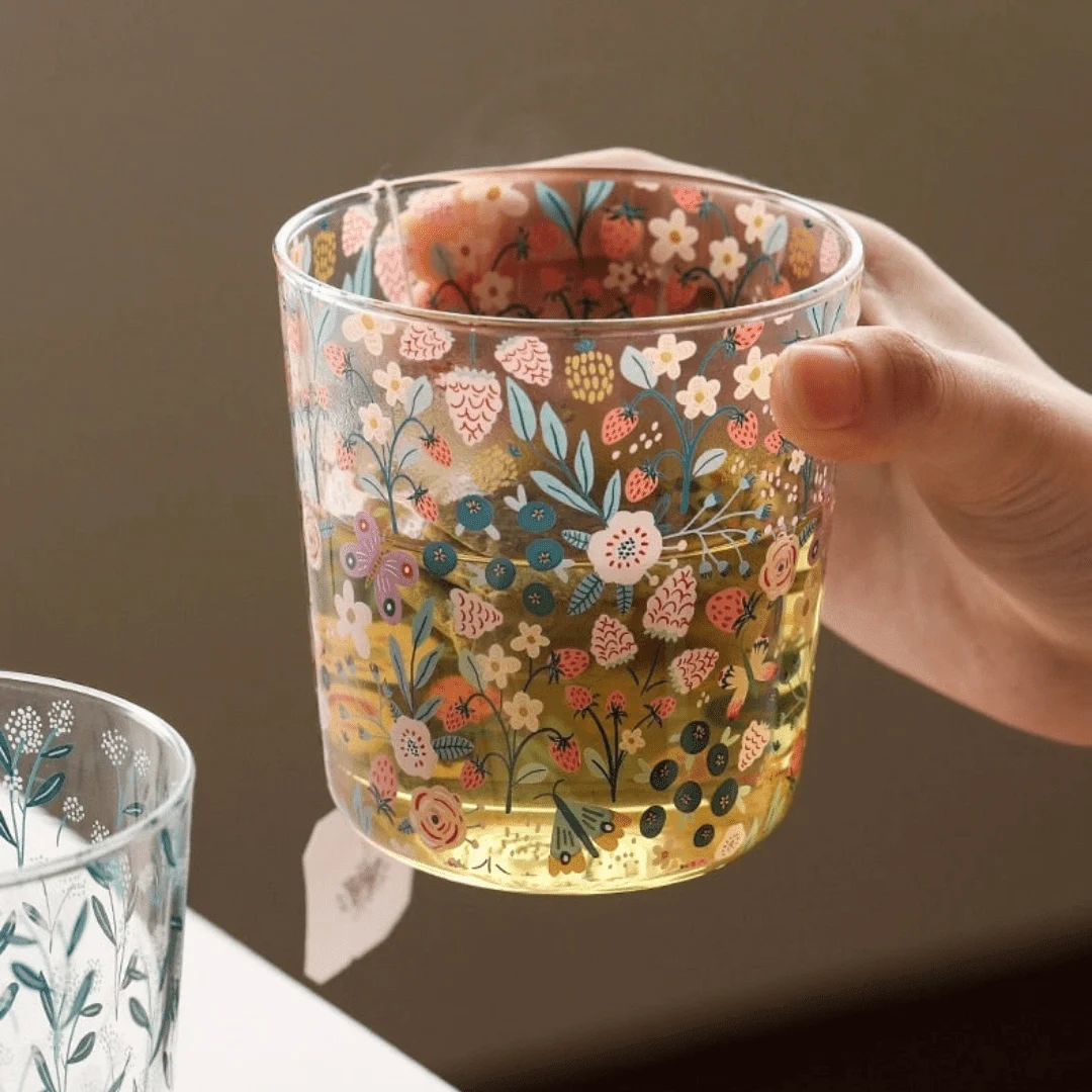 Cute Forest Design Glass Cups - Glova