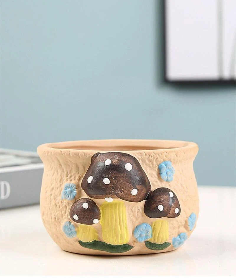 Cute Mushrooms Planter Pot - Glova