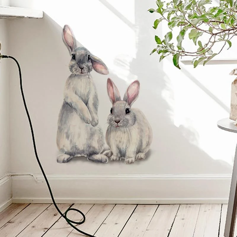 Cute Rabbits Wall Sticker - Glova