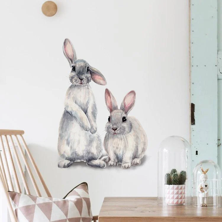 Cute Rabbits Wall Sticker - Glova