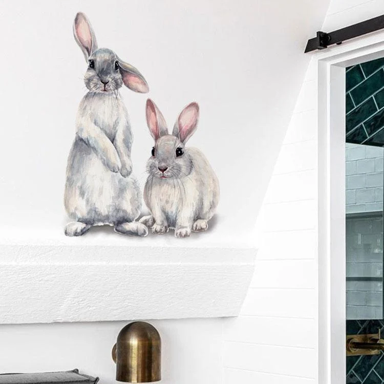 Cute Rabbits Wall Sticker - Glova